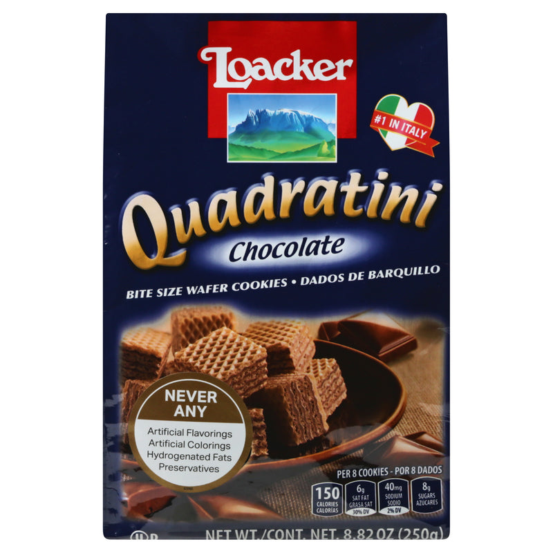 LOACKER Quadratini Chocolate Bite Size Wafer Cookies 250g