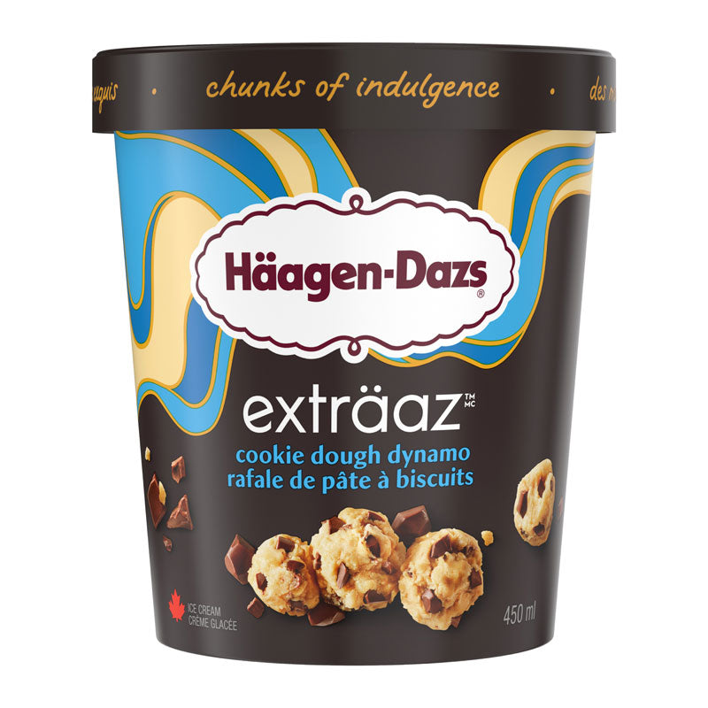 Haagen-Dazs ExtraazCookie Dough Dynamo Ice Cream, 450 mL