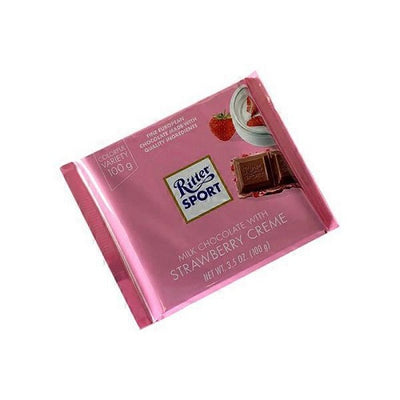 RITTER SPORT Milk Chocolate with Strawberry Creme 99g