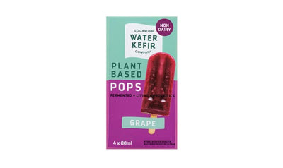 Squamish Water Kefir Company Plant Based Non Dairy Fermented Grape Popsicle, 80 mL, 4 ct