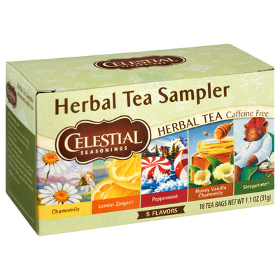 CELESTIAL SEASONINGS Herbal Tea Sampler Caffeine Free 18's