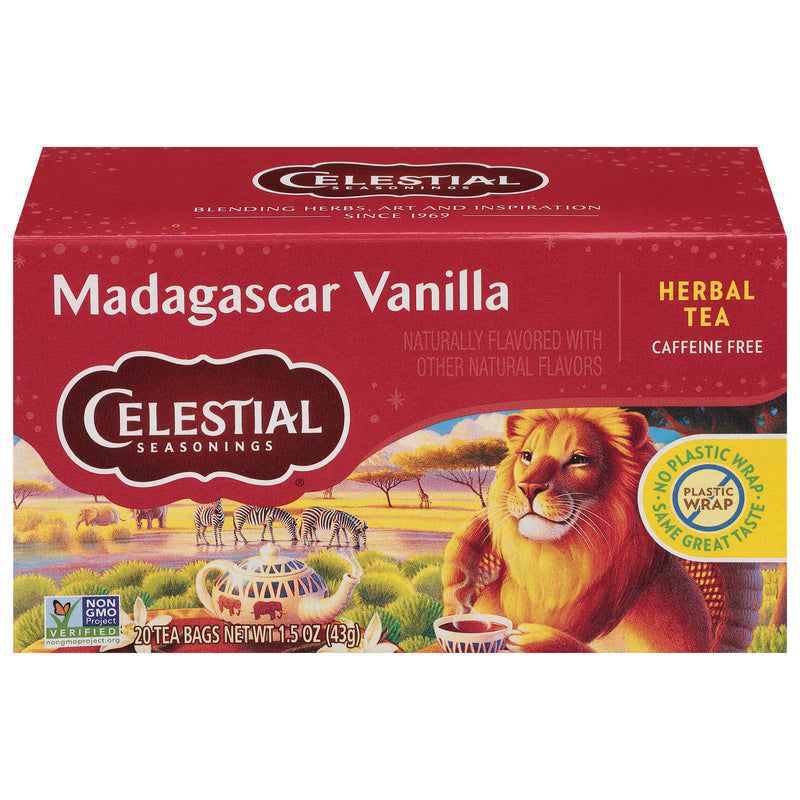 CELESTIAL SEASONINGS Rooibos Caffeine Free Madagascar Vanilla Herbal Tea 20's