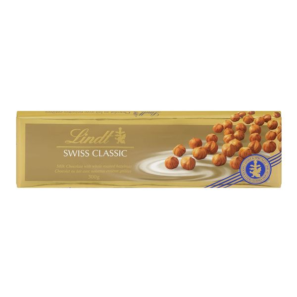 LINDT Milk Chocolate Hazelnut Bar 300g