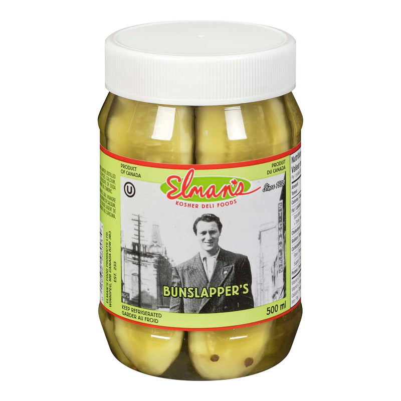 Elman's Bunslapper's Pickles, 500 mL