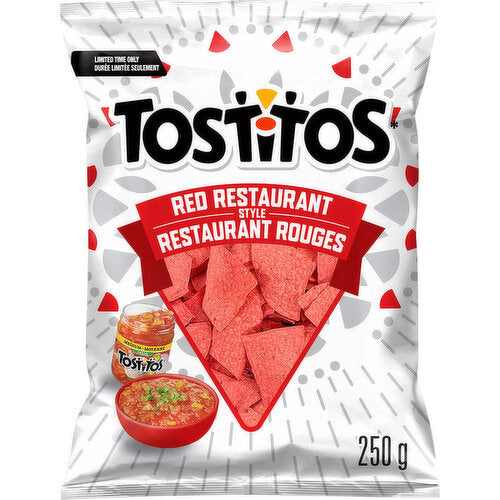 Tostitos Red Restaurant Style Tortilla Chips, 250 g