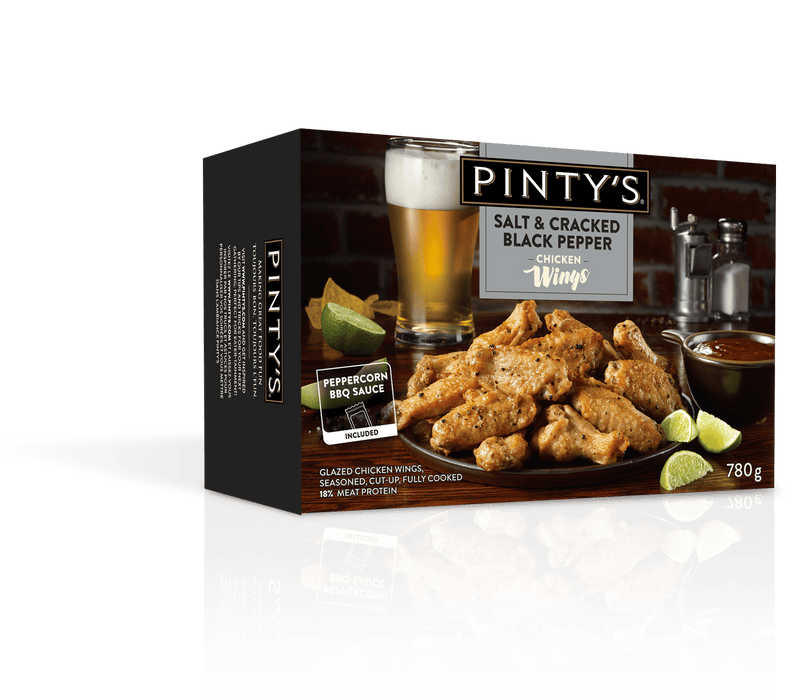 Pinty's Salt & Cracked Black Pepper Chicken Wings, 780 g