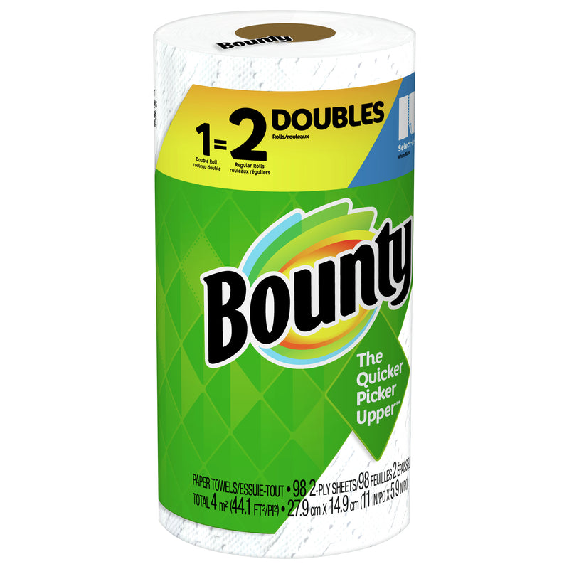 Bounty Select-A-Size Paper Towels, White, 1 Double Roll = 2 Regular Rolls, 1 Count, 1 ct