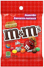 M&M'S PEANUT BUTTER PEG PACK 100 G