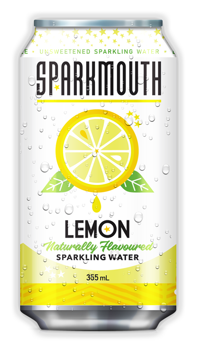 Sparkmouth Lemon Sparkling Water, 355 mL