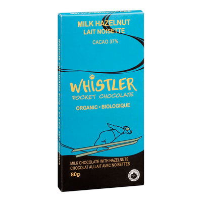 WHISTLER Organic Chocolate Milk Hazzlenut 80g