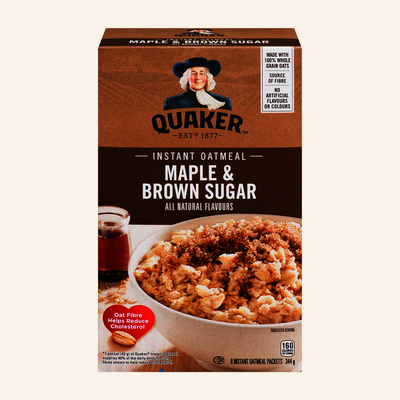 QUAKER Maple & Brown Sugar Instant Oatmeal 344g