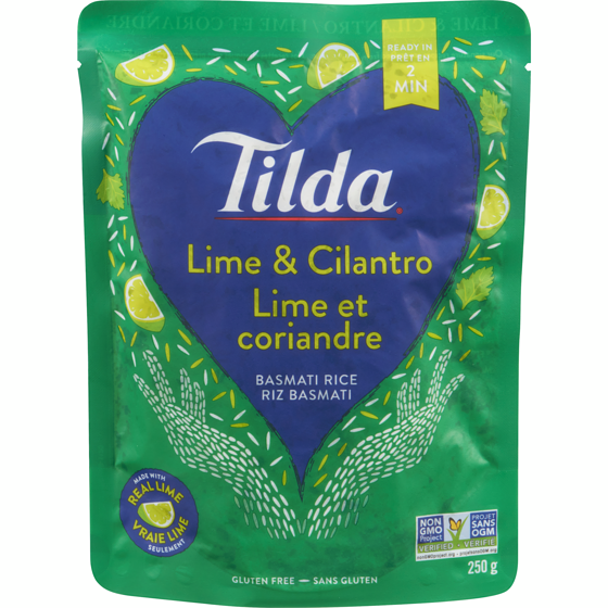Tilda Legendary Rice Lime And Cilantro Basmati Rice, 250 g, 8.8 oz