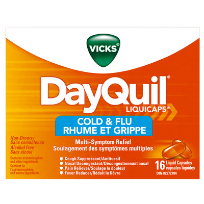 VICKS DayQuil Cold & Flu Liquid Capsules 16's