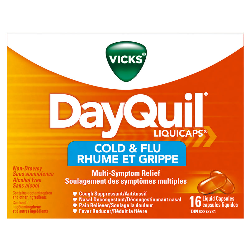 VICKS DayQuil Cold & Flu Liquid Capsules 16's