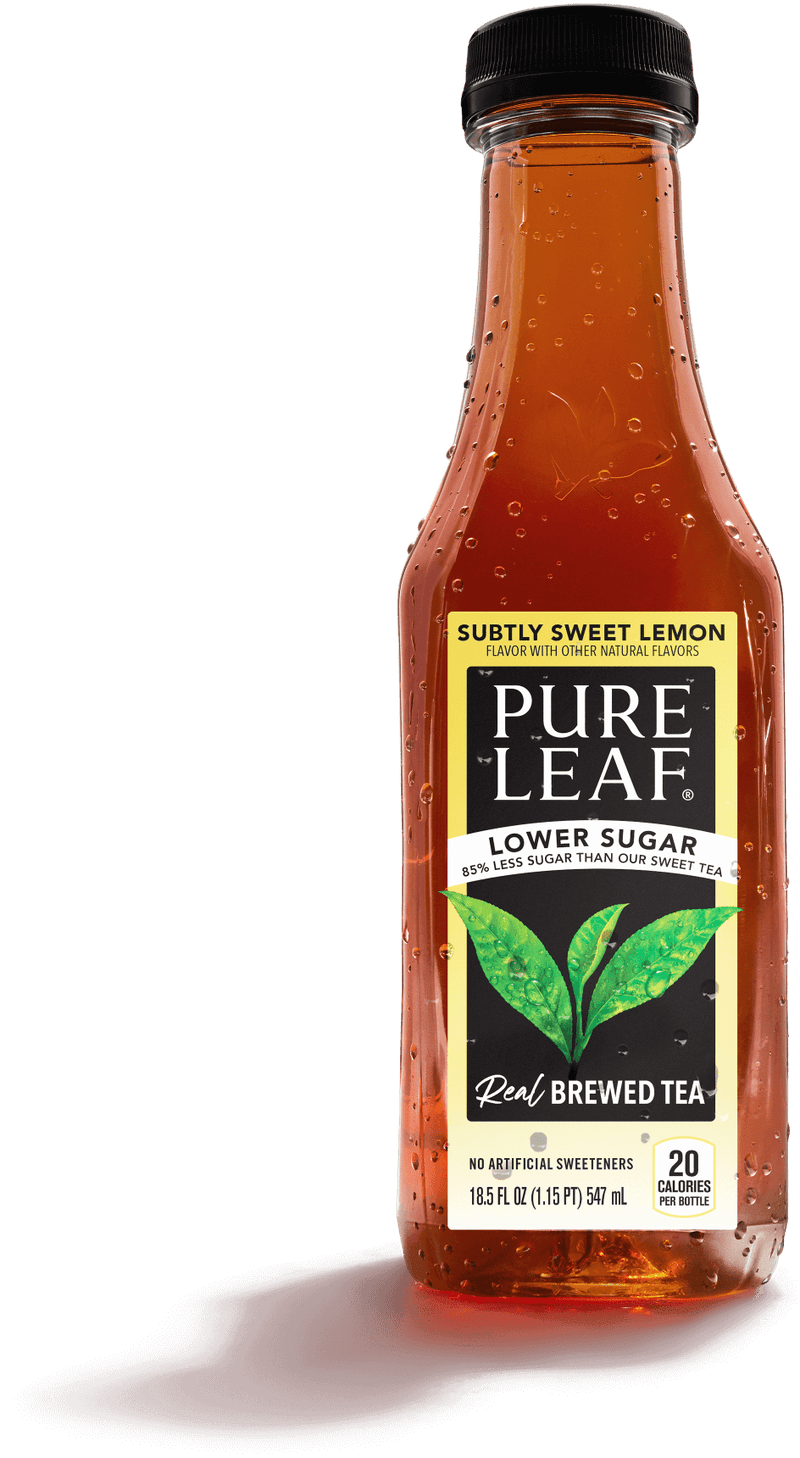 Pure Leaf Lower Sugar Subtly Sweet Lemon Real Brewed Tea, 18.5 fl oz