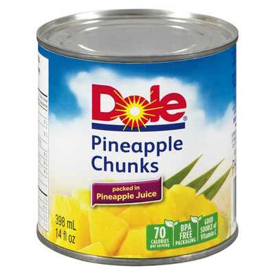 DOLE Pineapple Chunks Packed In Pineapple Juice 398ml
