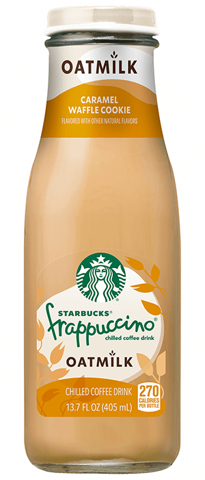 Starbucks Oat Milk Frappuccino Caramel Waffle Cookie Chilled Coffee Drink, 13.7 fl oz