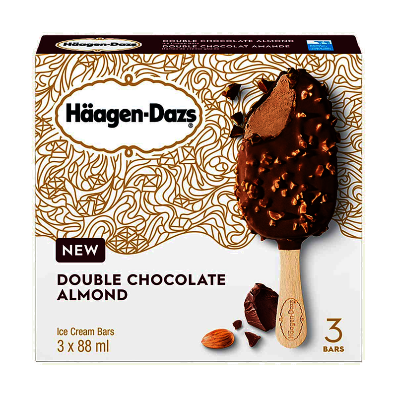 Haagen-Dazs Double Chocolate Almond, 3 ct