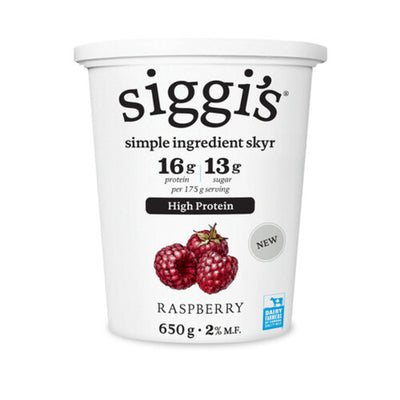 Siggi's Simple Ingredient Raspberry Skyr, 650 g
