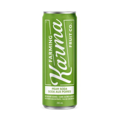 Farming Karma Fruit Co. No Sugar Added Pear Soda, 285 mL