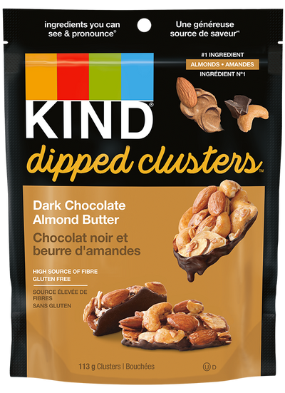 Kind Dark Chocolate Almond Butter Dipped Clusters, 113 g