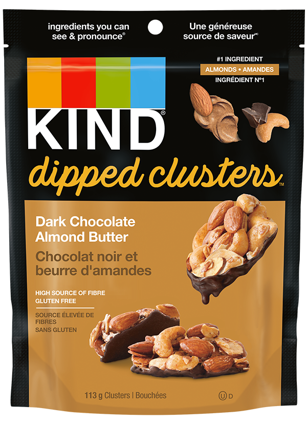 Kind Dark Chocolate Almond Butter Dipped Clusters, 113 g