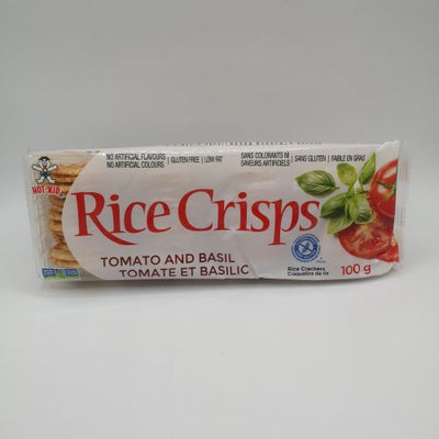 Hot Kids Tomato Basil Rice Crisps, 100 g