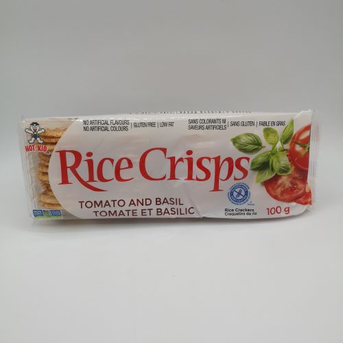 Hot Kids Tomato Basil Rice Crisps, 100 g