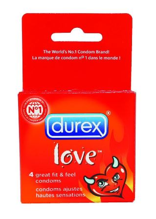 DUREX Love Condoms 4 each