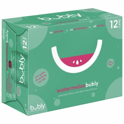 Bubly Watermelon Sparkling Water, 355 mL, 12 ct