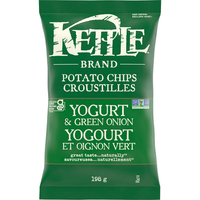Kettle Yogurt & Green Onion Croustilles Potato Chips, 198 g