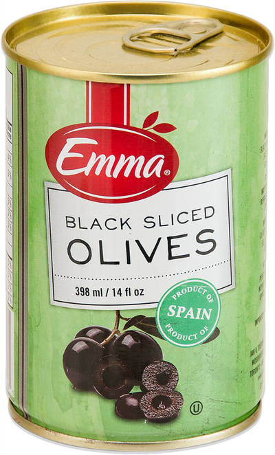 Emma Sliced Black Olives, 398 mL
