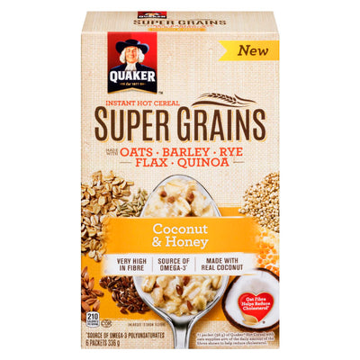 Quaker Super Grains Coconut & Honey Oatmeal, 336 g