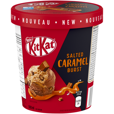 KITKAT Salted Caramel Burst Ice Cream 500ml
