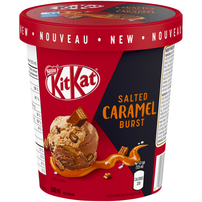 KITKAT Salted Caramel Burst Ice Cream 500ml