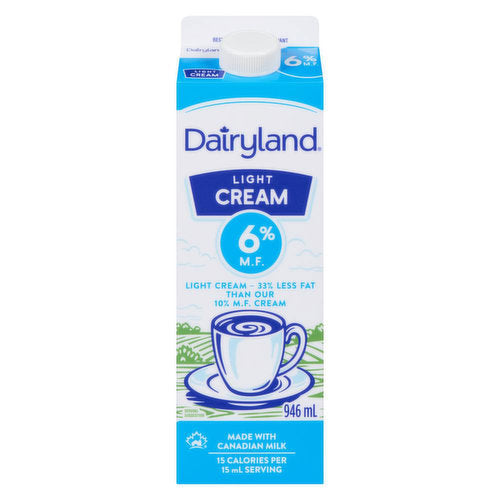 Dairyland Light Cream, 946 mL