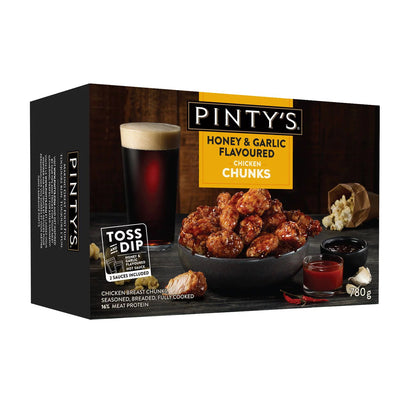 Pinty's Honey & Garlic Flavoured Chicken Breast Chunks, 780 g