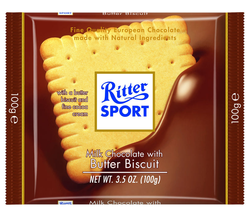 RITTER SPORT with Butter Biscuit Knick-Pack Milk Chocolate 99g