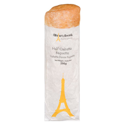 OLIVER'S Breads Half Ciabatta Baguette 200g