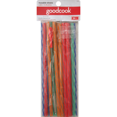Goodcook Reusable Straw, 24 straws