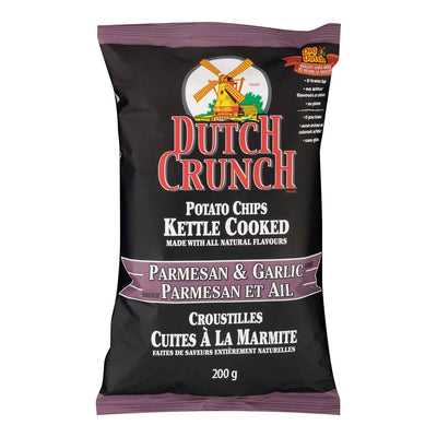 Dutch Crunch Kettle Cooked Potato Chips, Parmesan & Garlic, 200 g