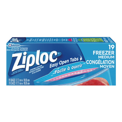 ZIPLOC Easy Open Tabs Freezer Medium Bags 20's