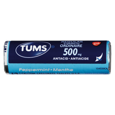TUMS Peppermint Antacid 500mg