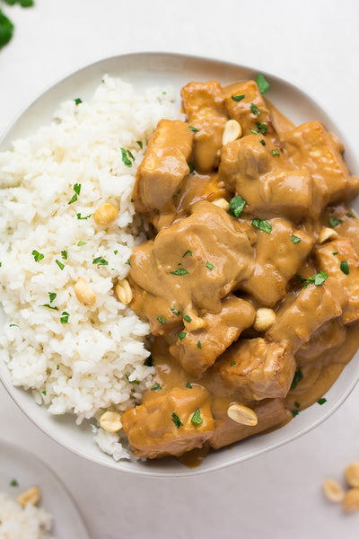 THAI Peanut Tofu on Rice
