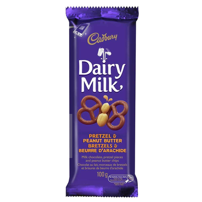 CADBURY Dairy Milk Pretzel & Peanut Butter Chocolate Bar 100g