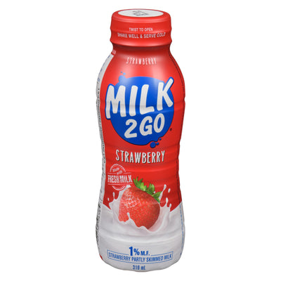 Milk 2 Go 1 % Strawberry Skimmed Milk, 310 mL