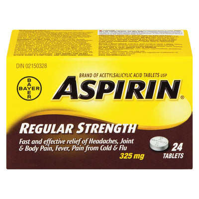 BAYER Regular Strength 24 Tablets Aspirin 325mg