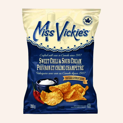 MISS VICKIES Sweet Chili & Sour Cream Flavour Kettle Cooked Potato Chips 200g