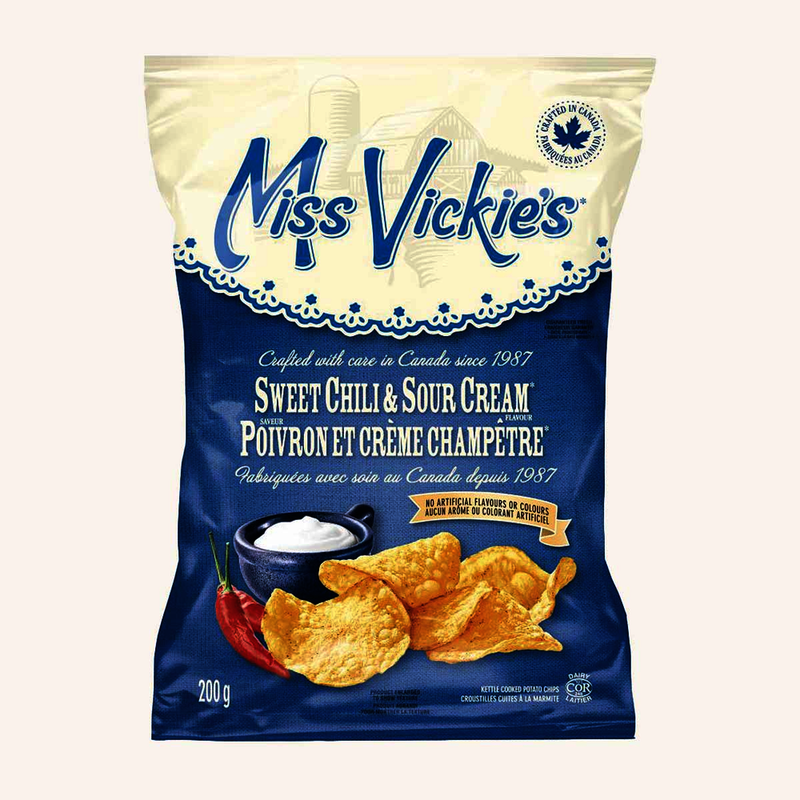 MISS VICKIES Sweet Chili & Sour Cream Flavour Kettle Cooked Potato Chips 200g