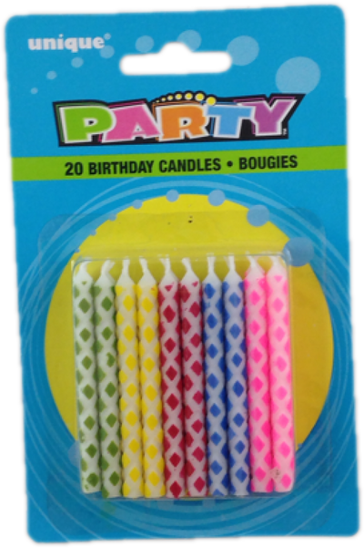 Unique Birthday Candles, 20 ct